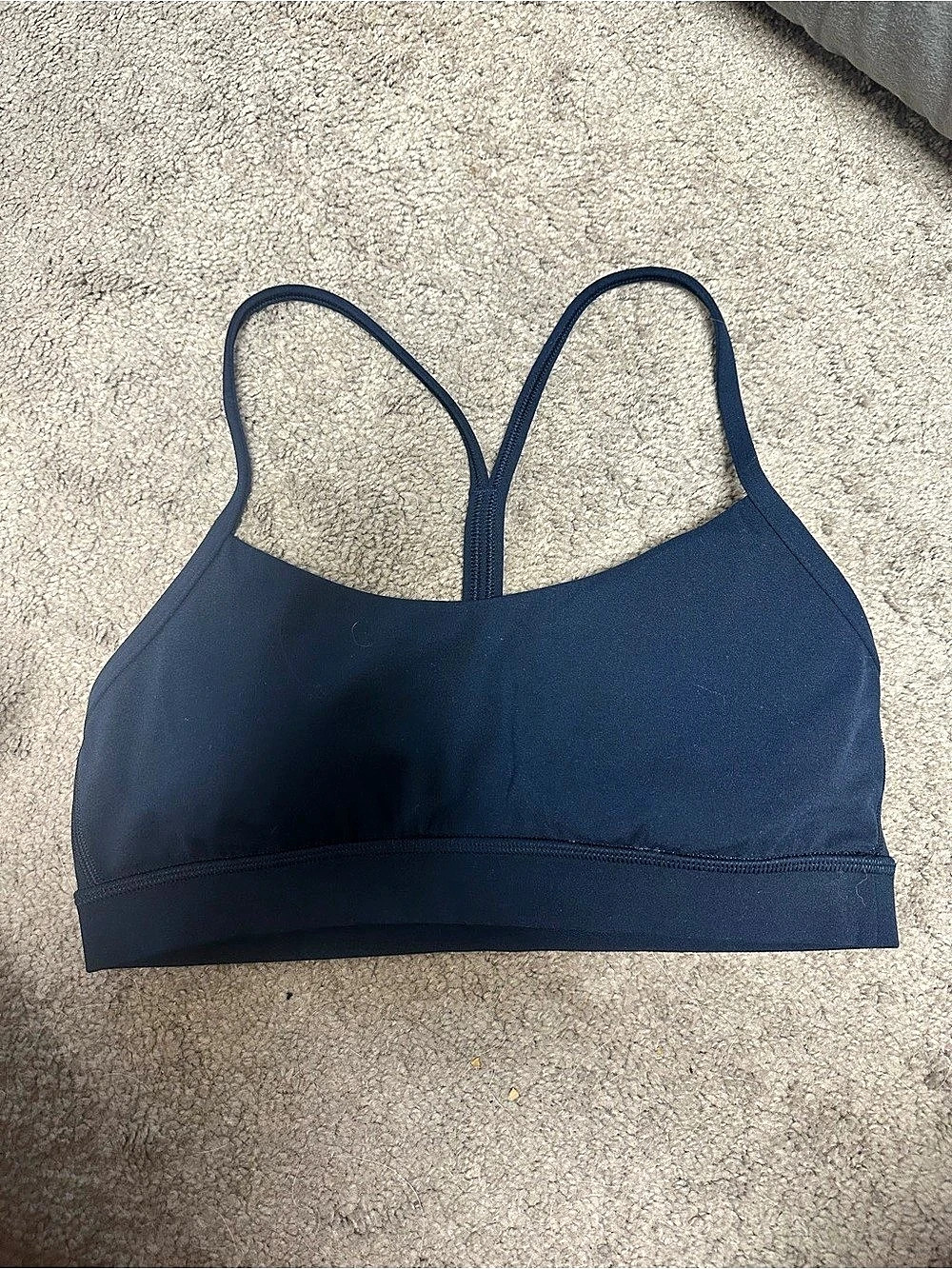 lululemon Flow Y Nulu Sports Bra Navy Blue